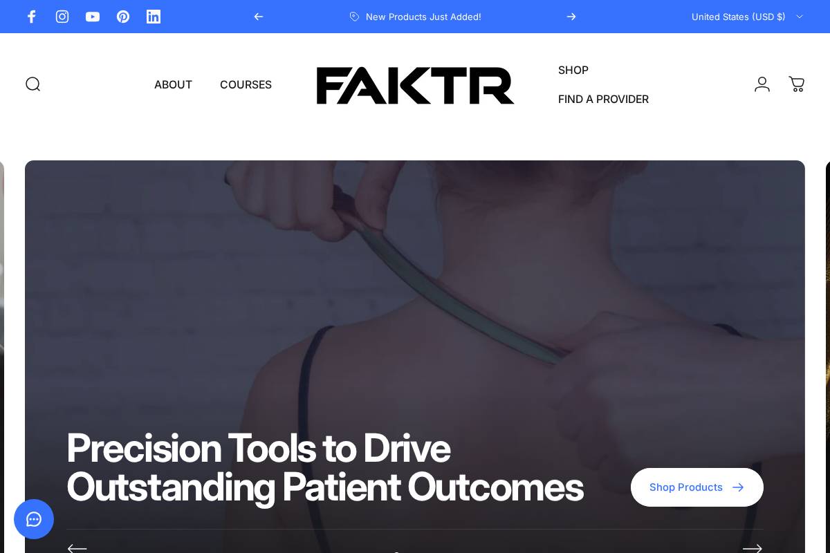 faktr-store.com homepage screenshot