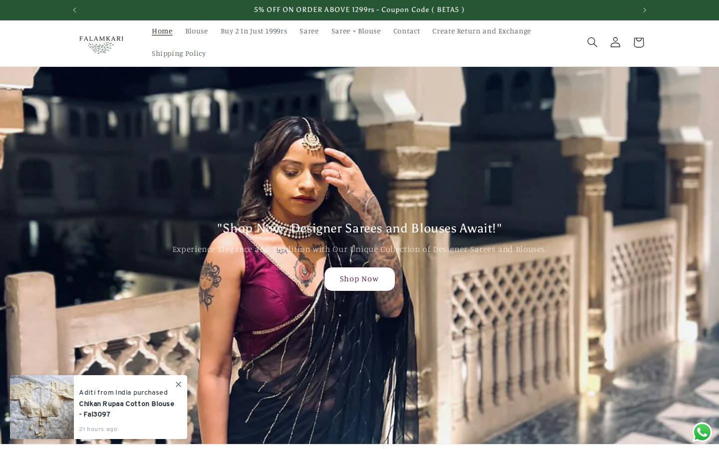 falamkari.com homepage screenshot