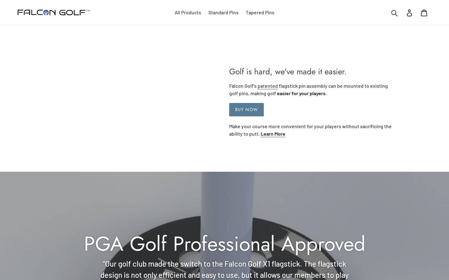 falcon-golf.com homepage screenshot