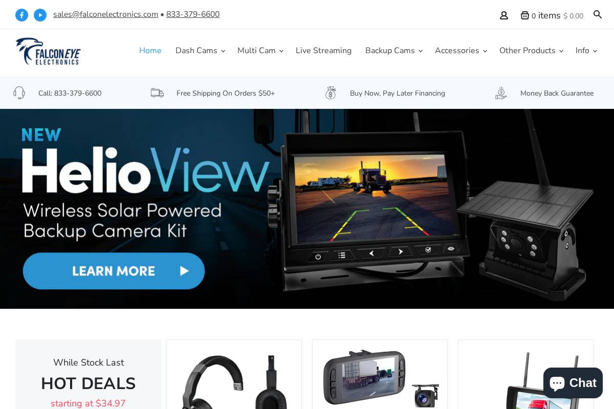 falconelectronics.com homepage screenshot