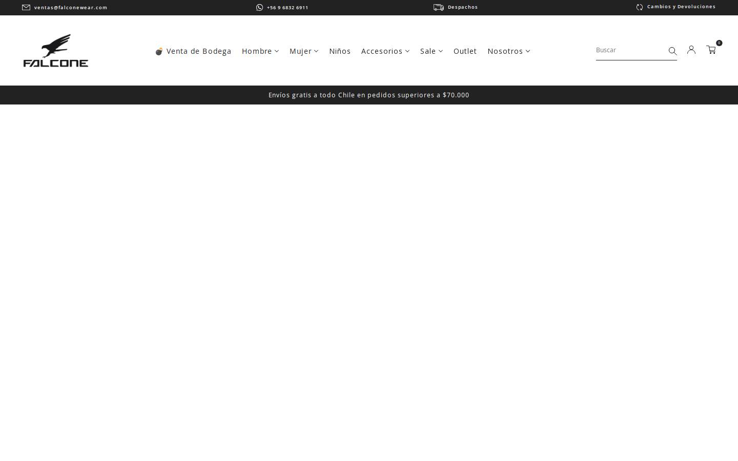 falconewear.com homepage screenshot