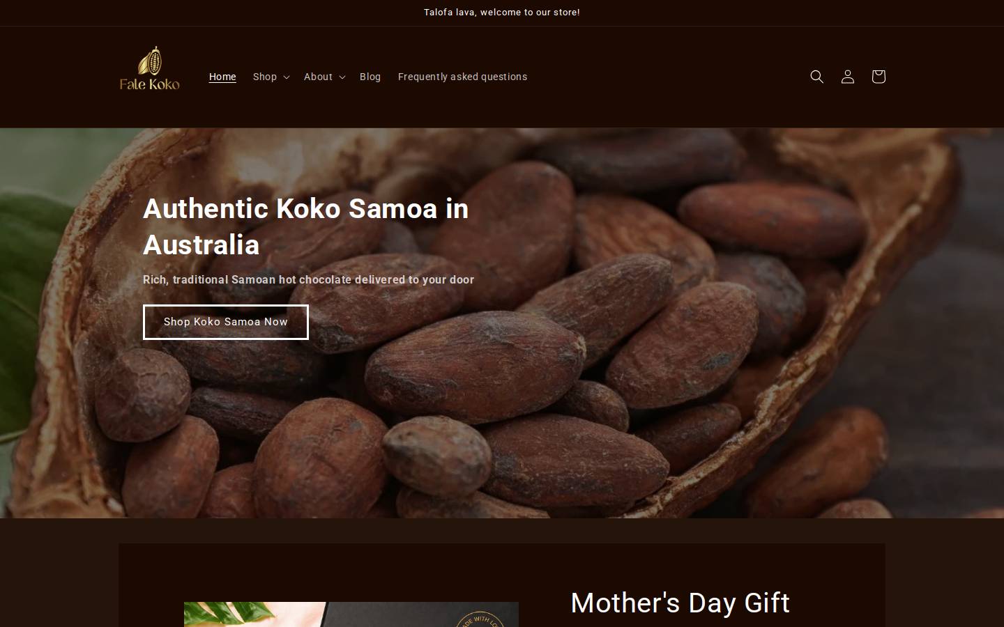 falekoko.com homepage screenshot