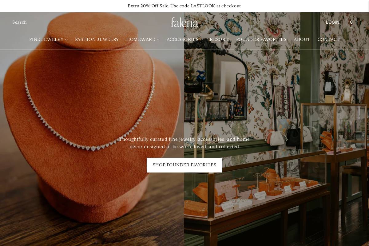 falenafinejewelry.com homepage screenshot