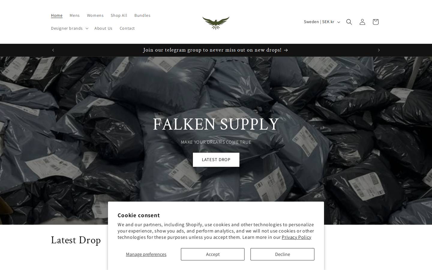 falkensupply.com homepage screenshot
