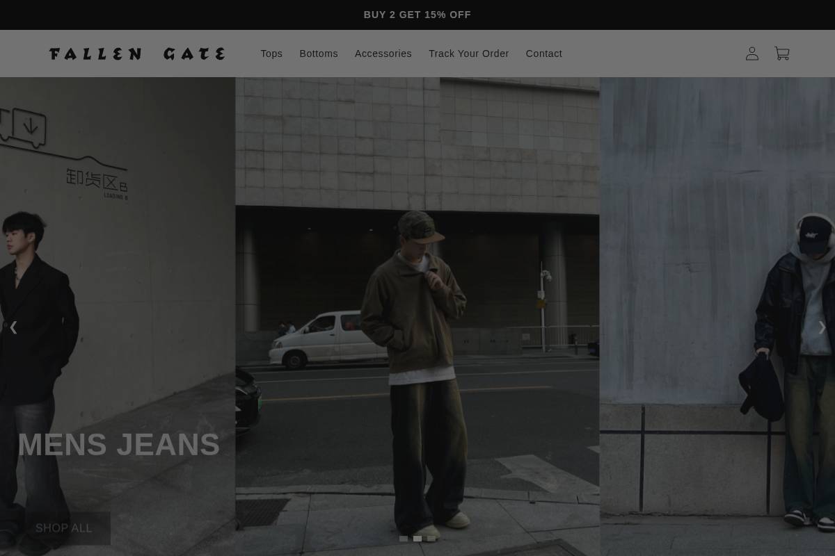 Fallengate homepage screenshot