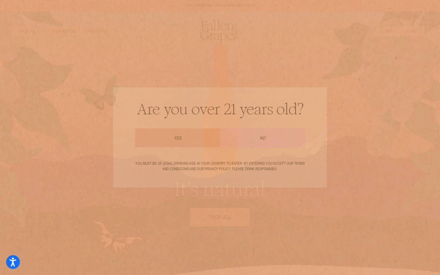 fallengrape.com homepage screenshot