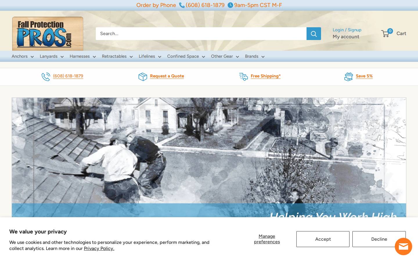 FallProtectionPros.com homepage screenshot