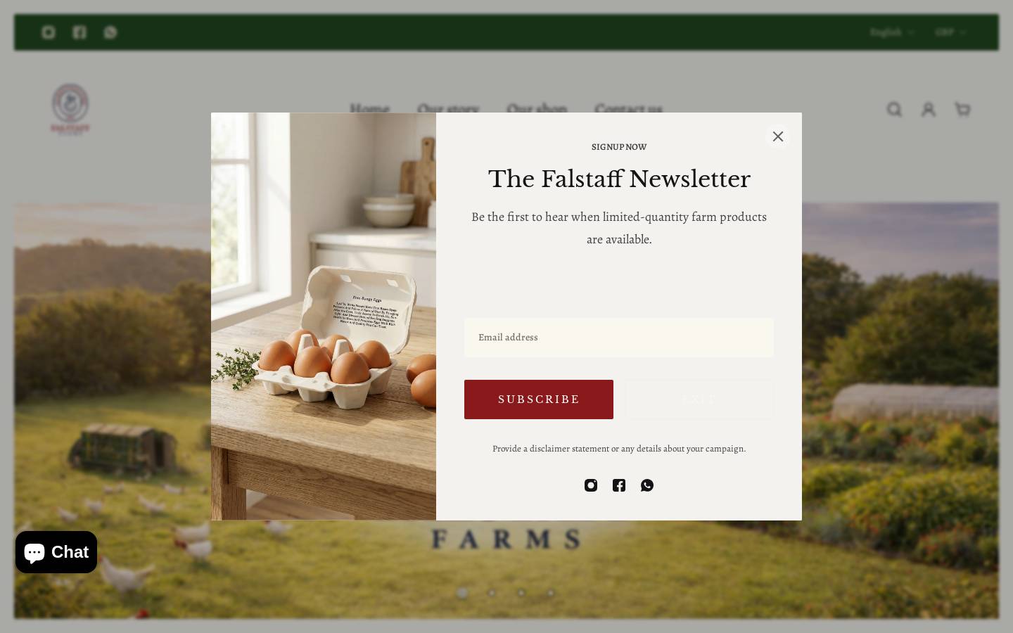 falstaff.co.uk homepage screenshot