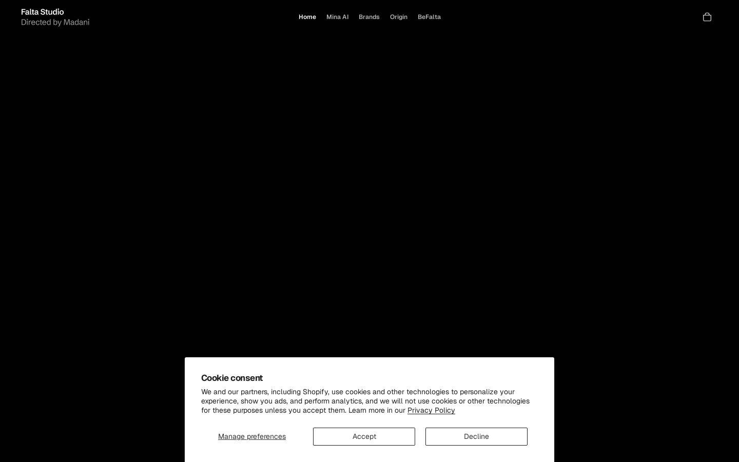 Falta Studio® homepage screenshot