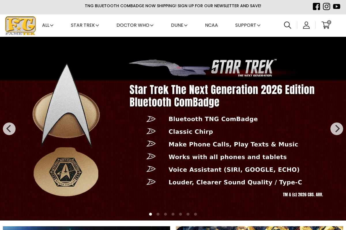 Fametek homepage screenshot