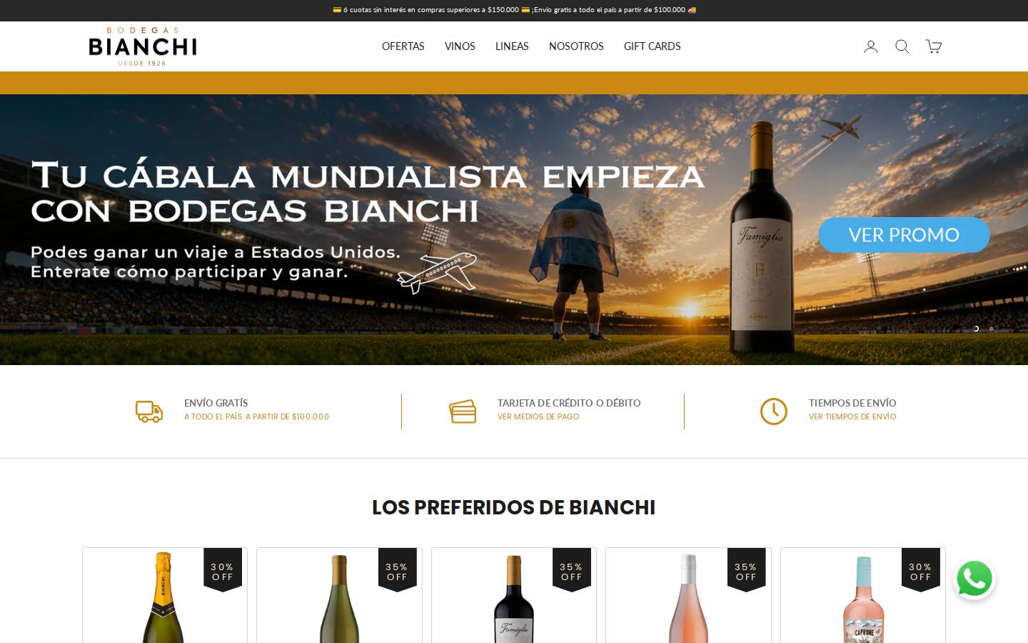 famigliabianchi.com homepage screenshot