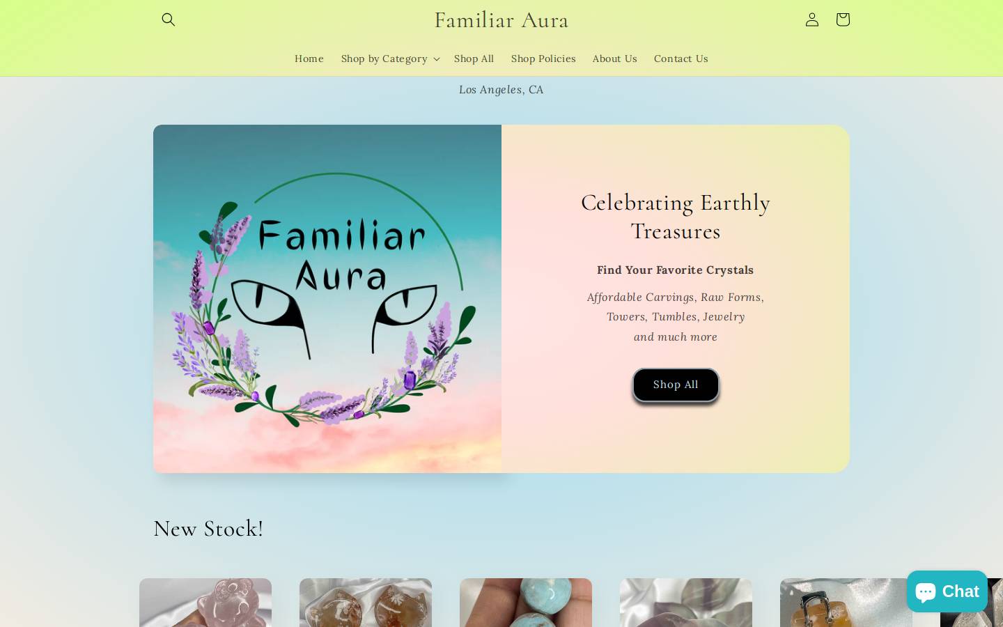 familiaraura.com homepage screenshot