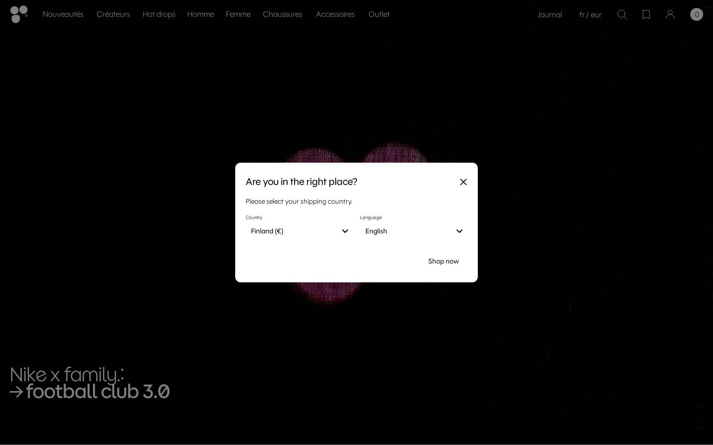 Family 3.0 homepage screenshot