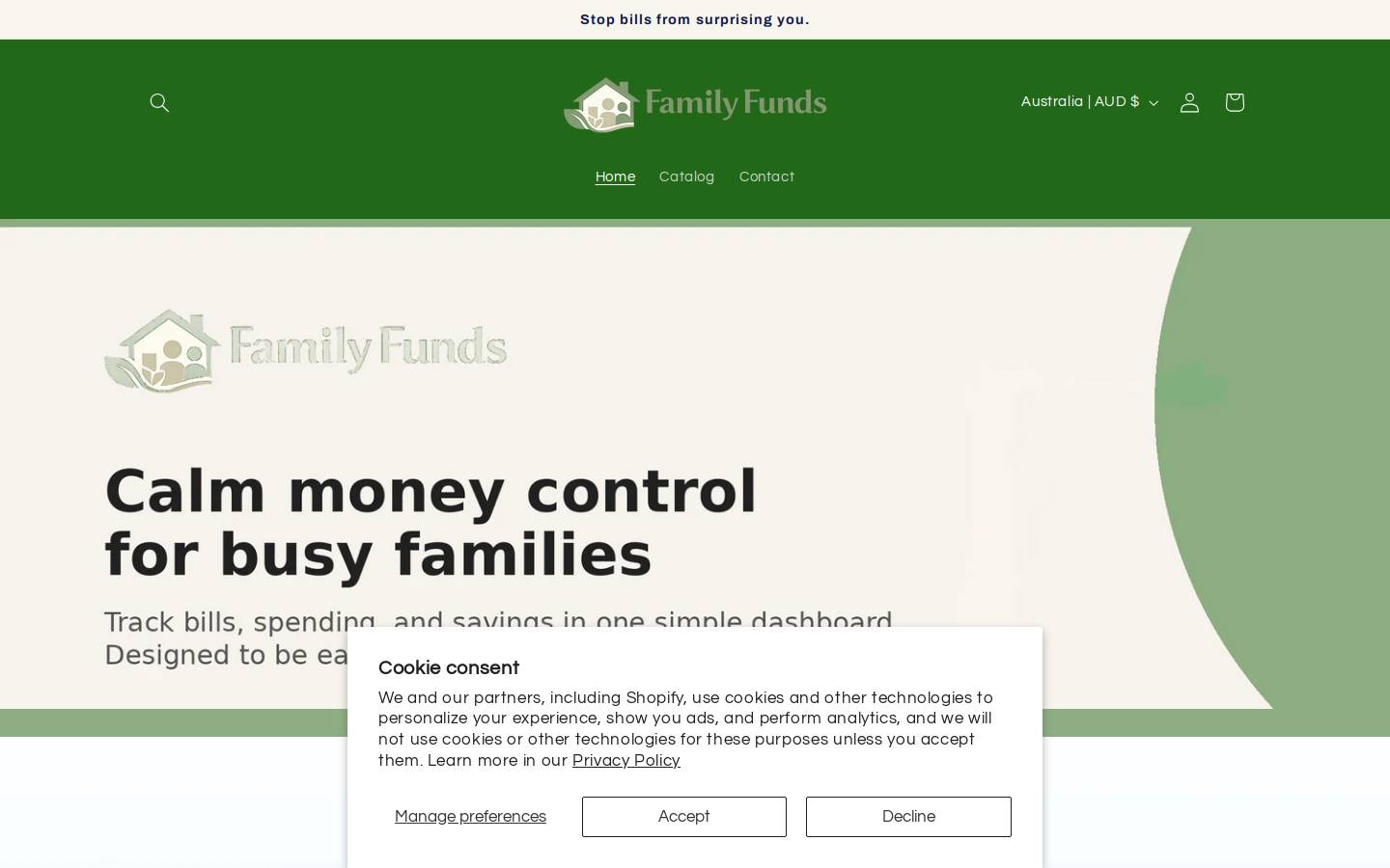 familyfunds.co homepage screenshot