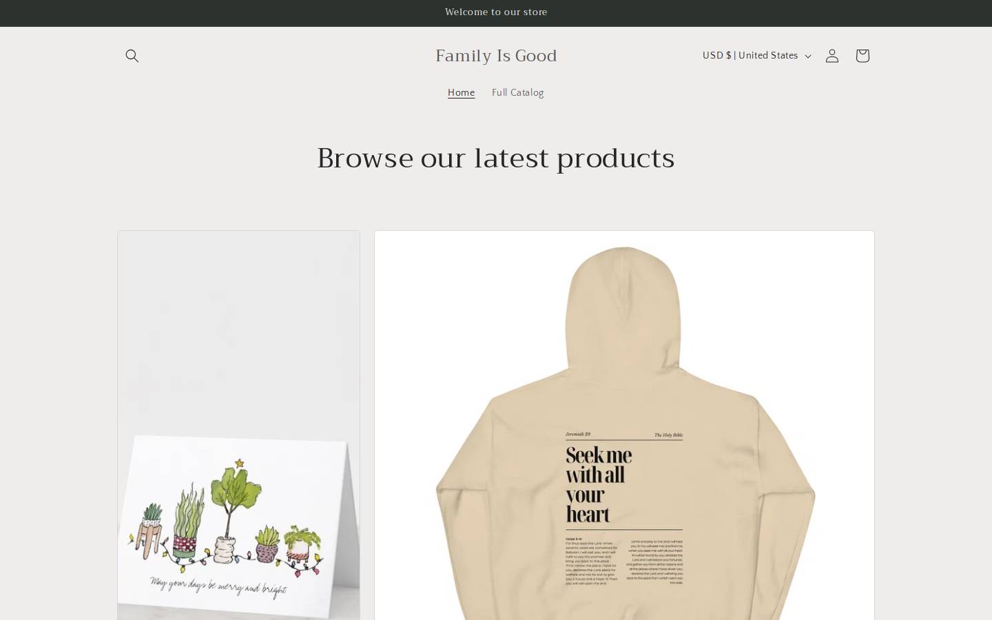 familyisgood.com homepage screenshot