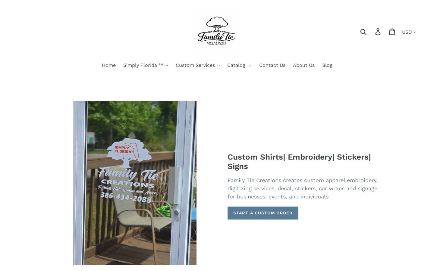 familytiecreations.com homepage screenshot