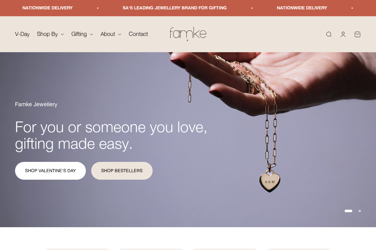 famke homepage screenshot