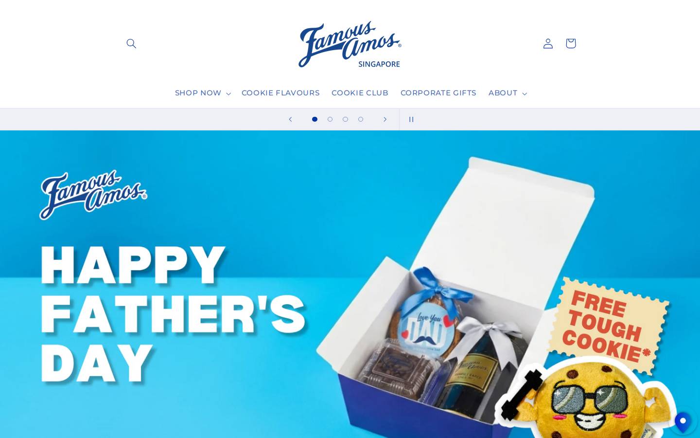 famous-amos.com.sg homepage screenshot