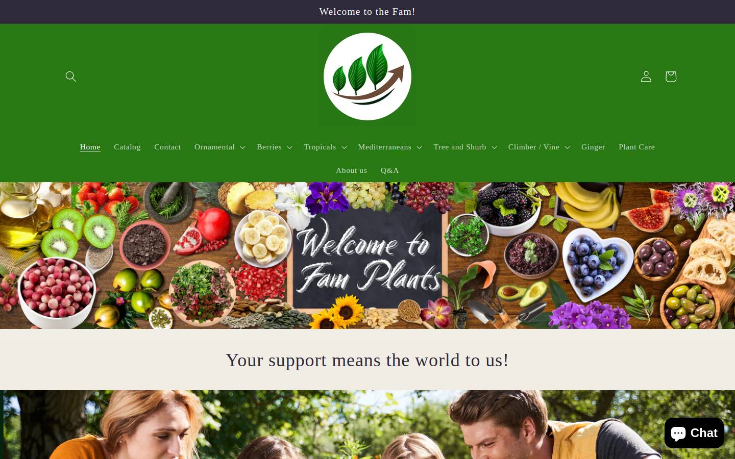 famplants.com homepage screenshot