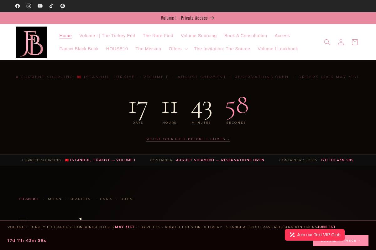 fancciboutique.com homepage screenshot