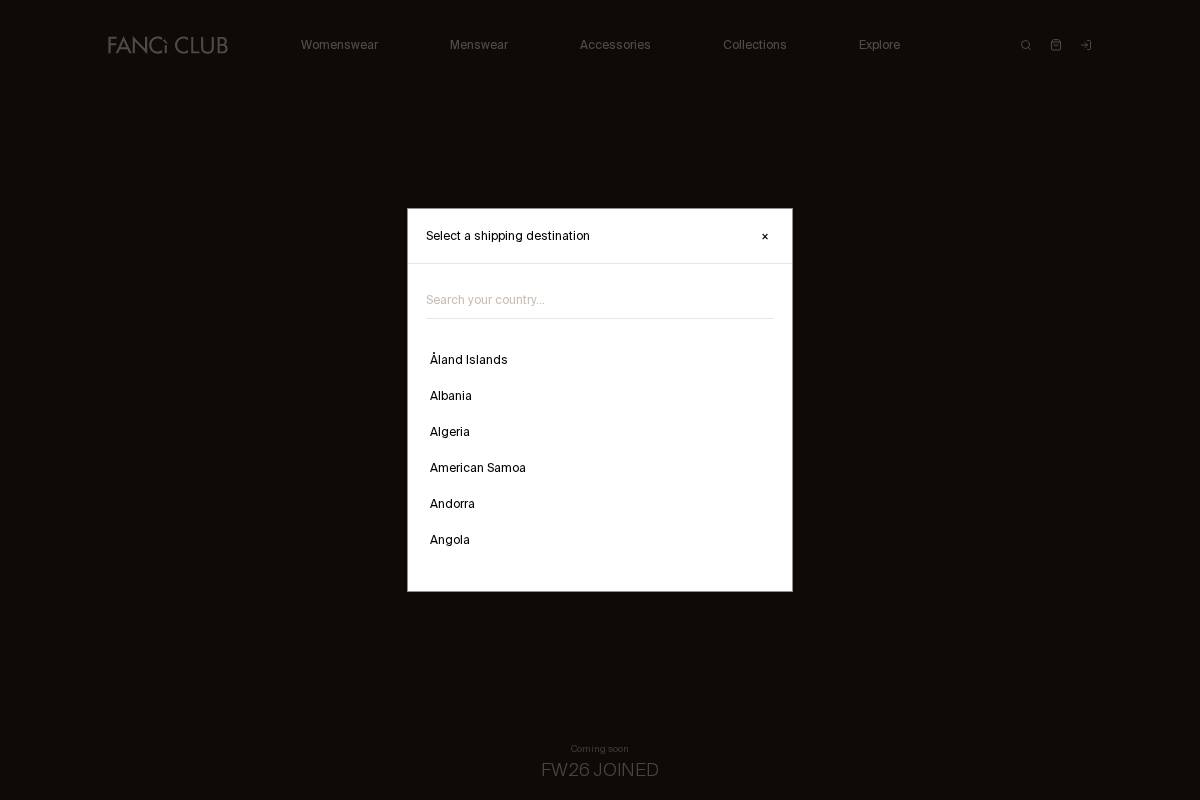 Fanciclub homepage screenshot