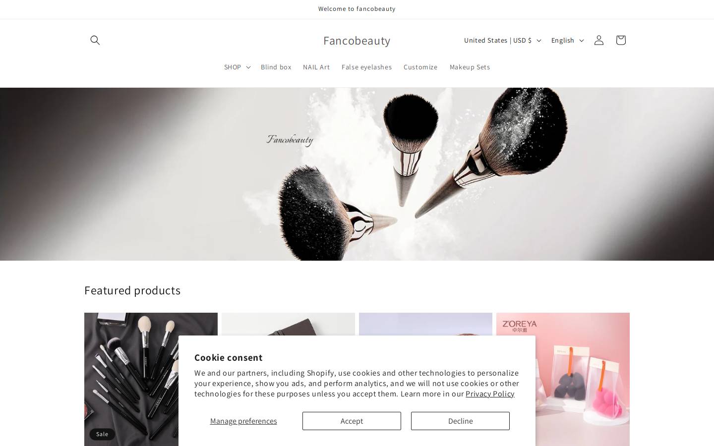fancobeauty.com homepage screenshot