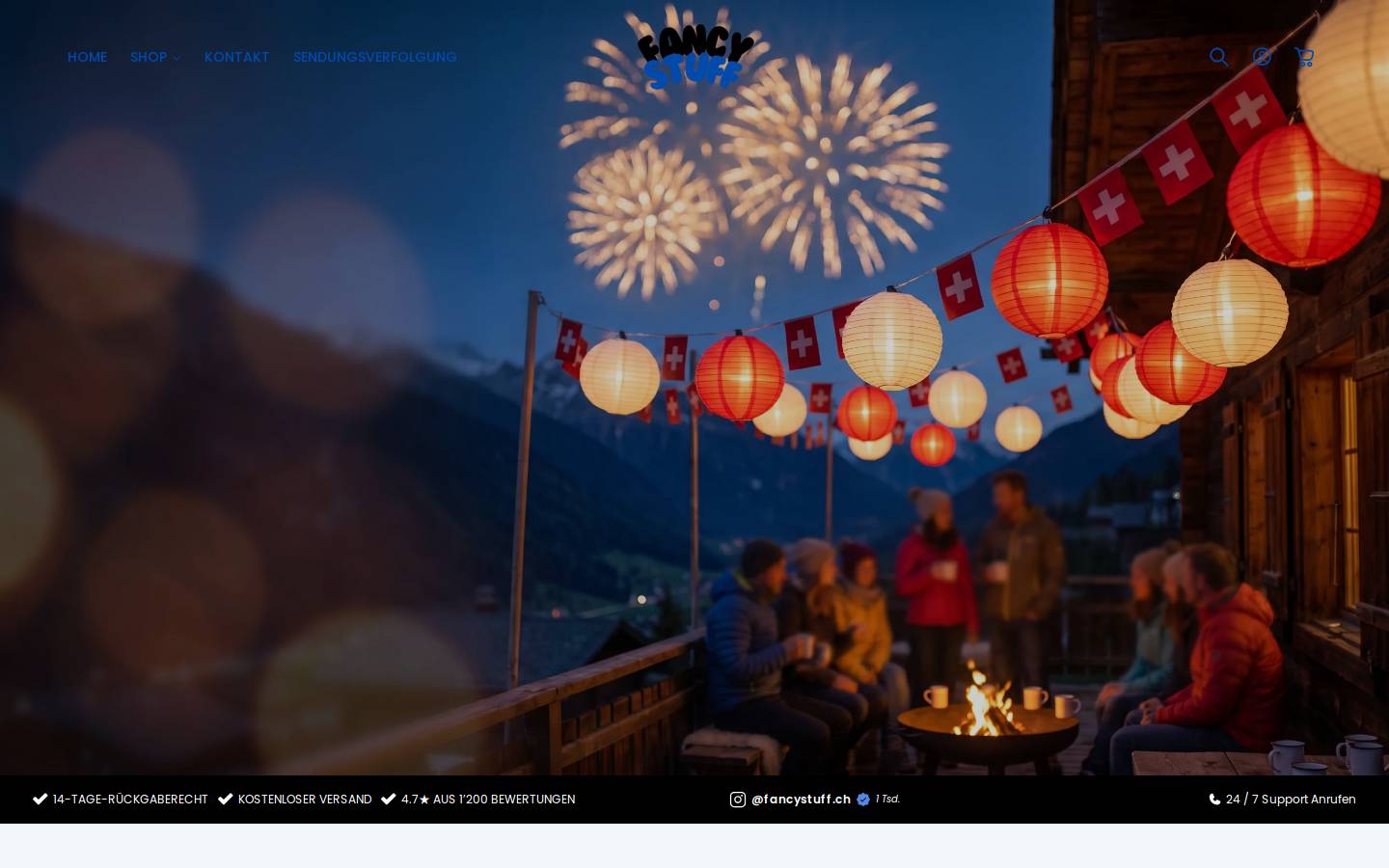 Fancy Stuff homepage screenshot