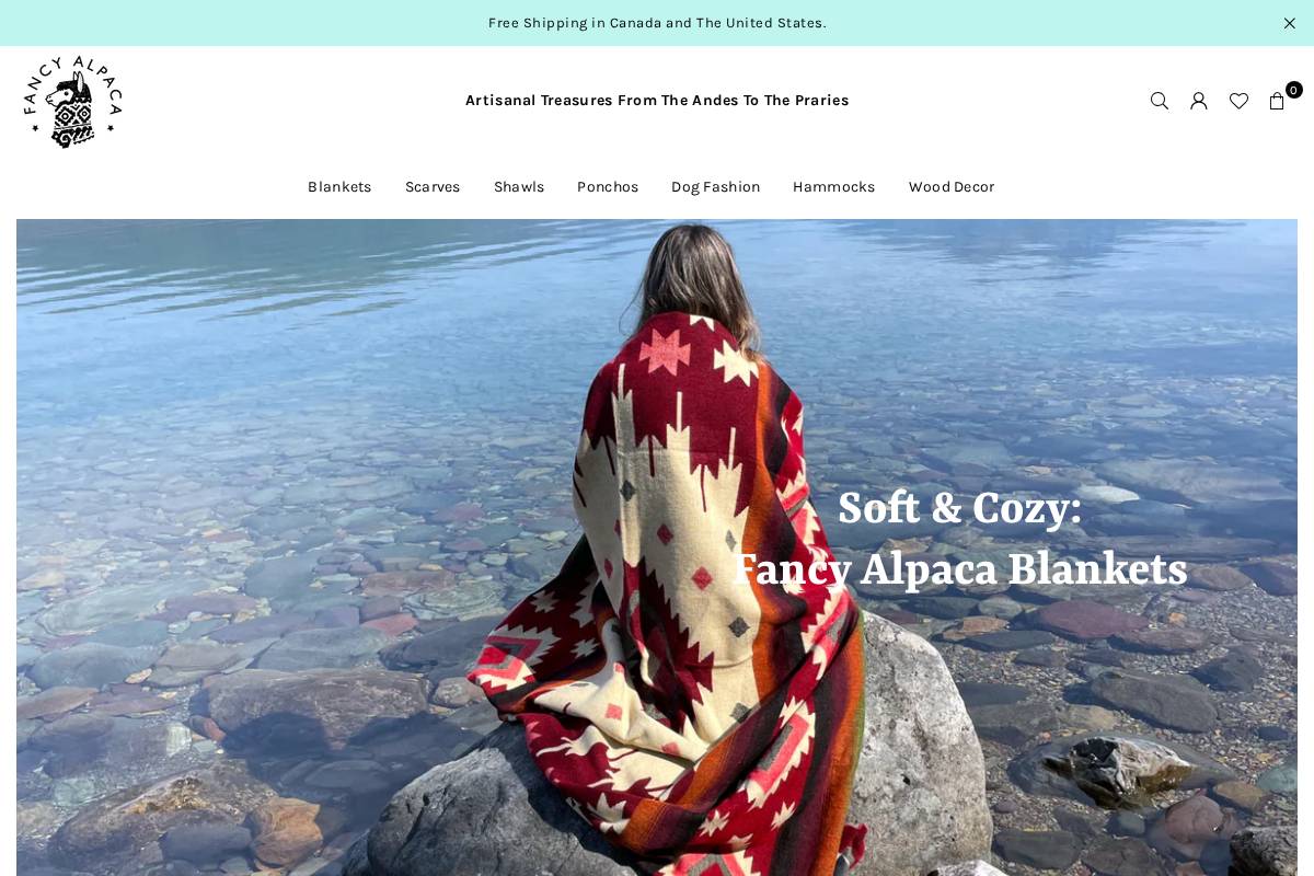 fancyalpaca.com homepage screenshot