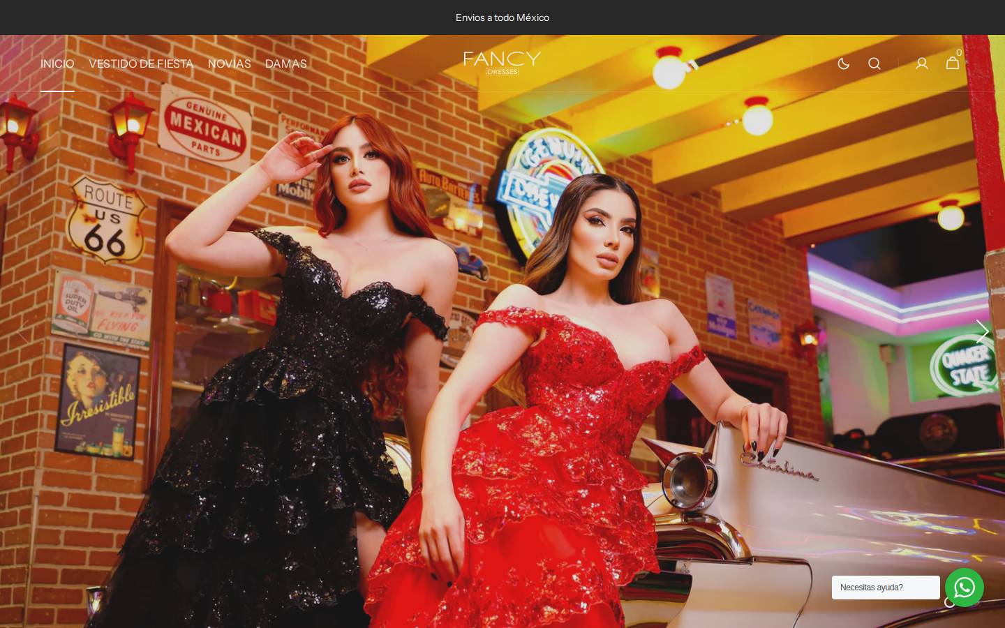 fancydresses.com.mx homepage screenshot
