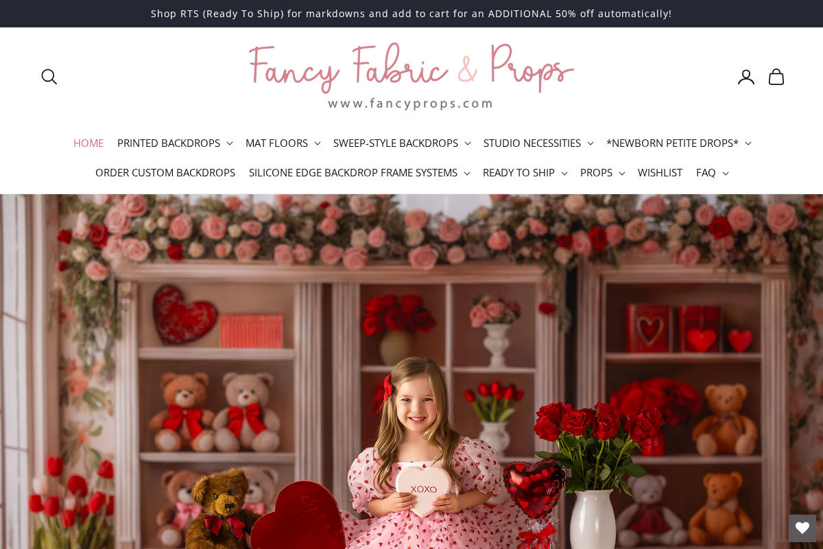 Fancy Fabric & Props homepage screenshot