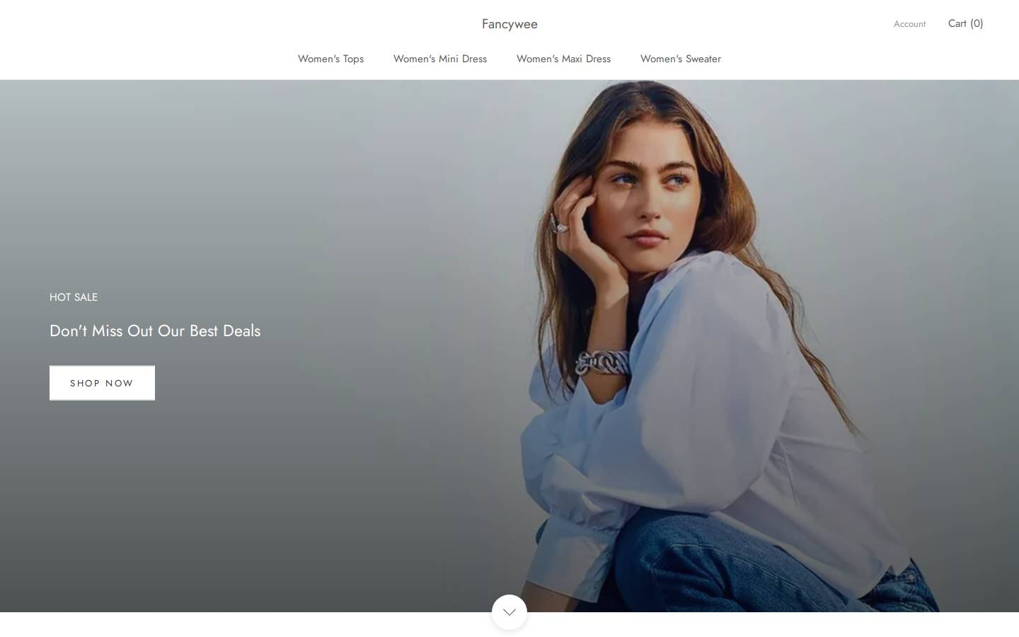 Fancywee homepage screenshot