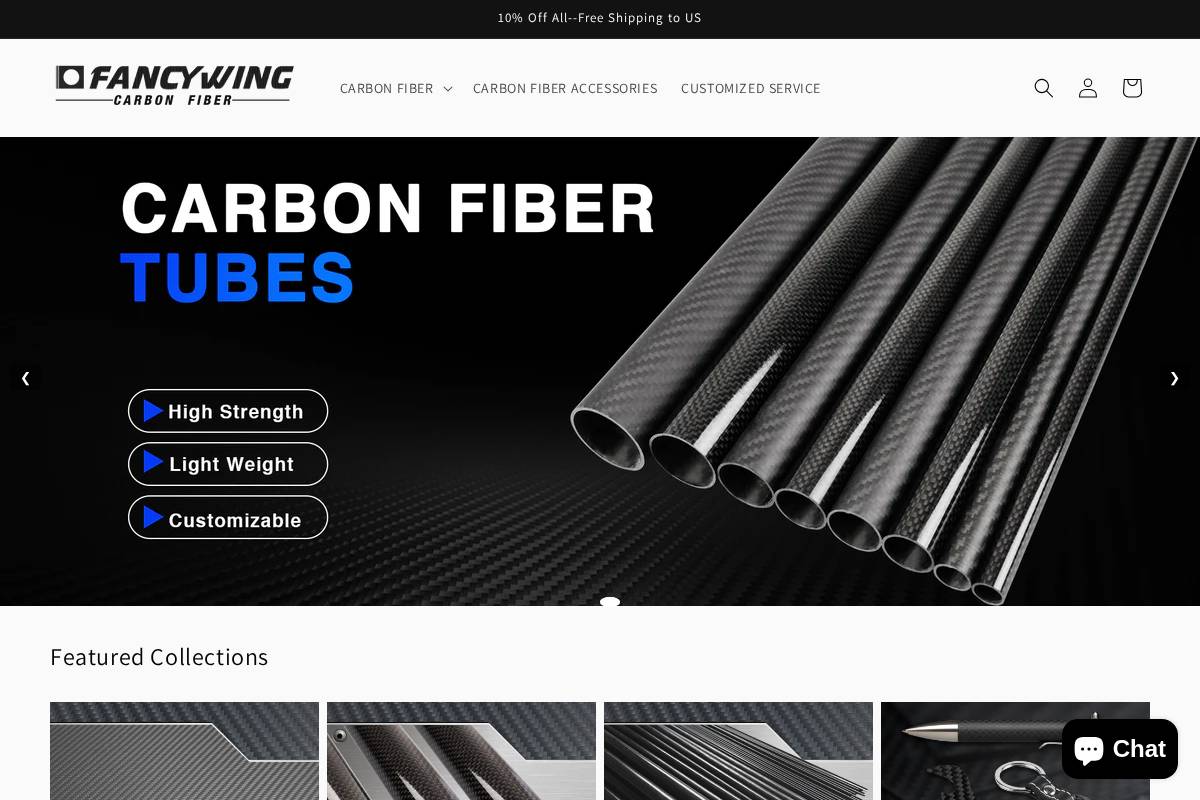 fancywing.com homepage screenshot