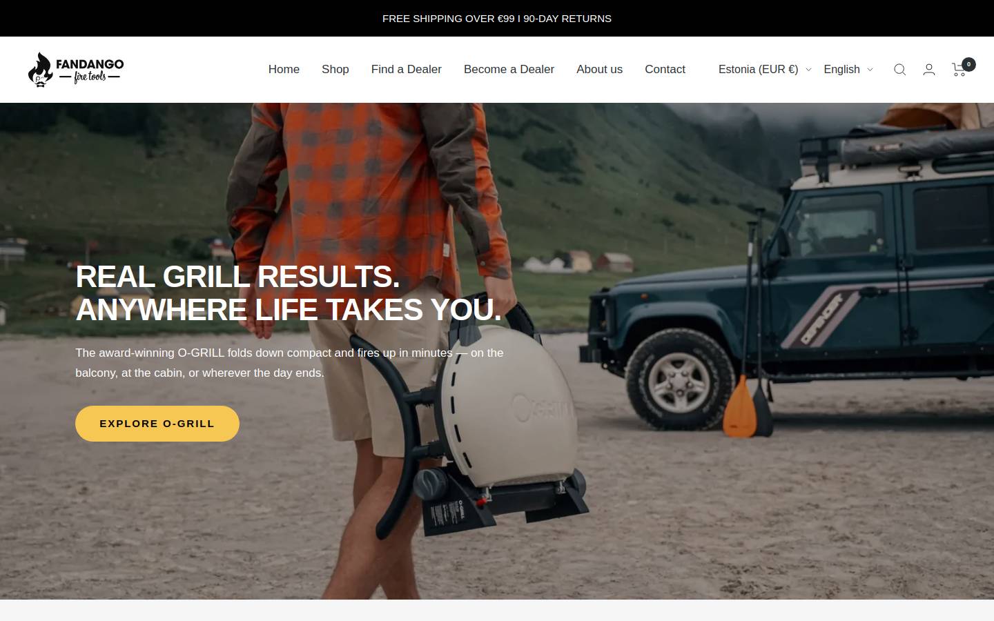 Fandango Fire Tools homepage screenshot