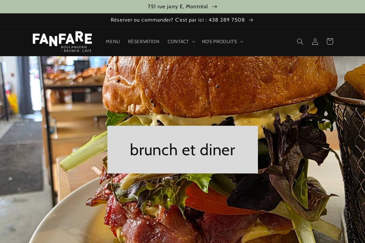 fanfare-brunch-boulangerie.com homepage screenshot