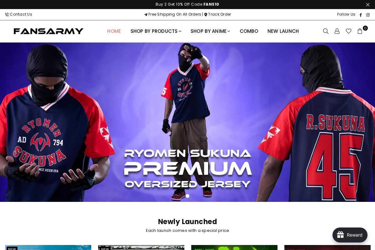 Fans Army homepage screenshot