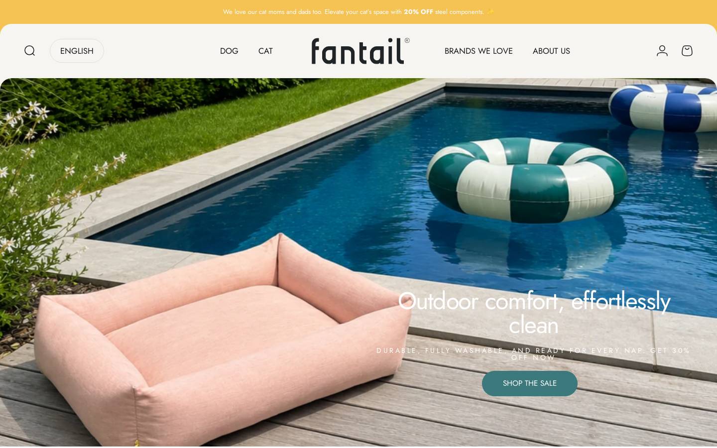 Fantail homepage screenshot