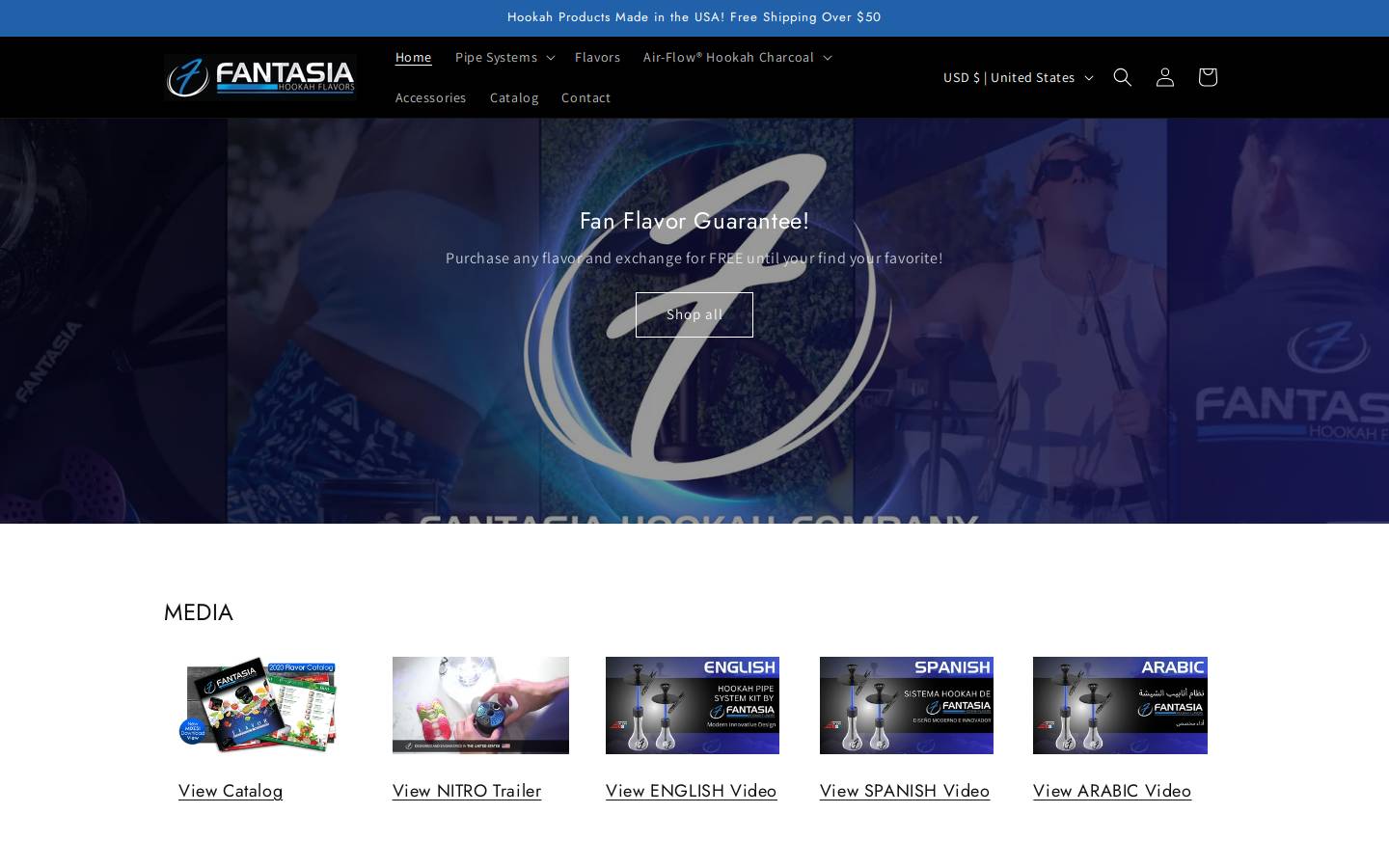 fantasiadistribution.com homepage screenshot