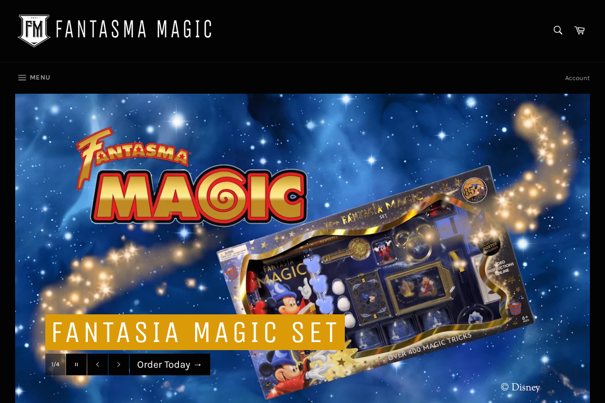 fantasmamagic.com homepage screenshot