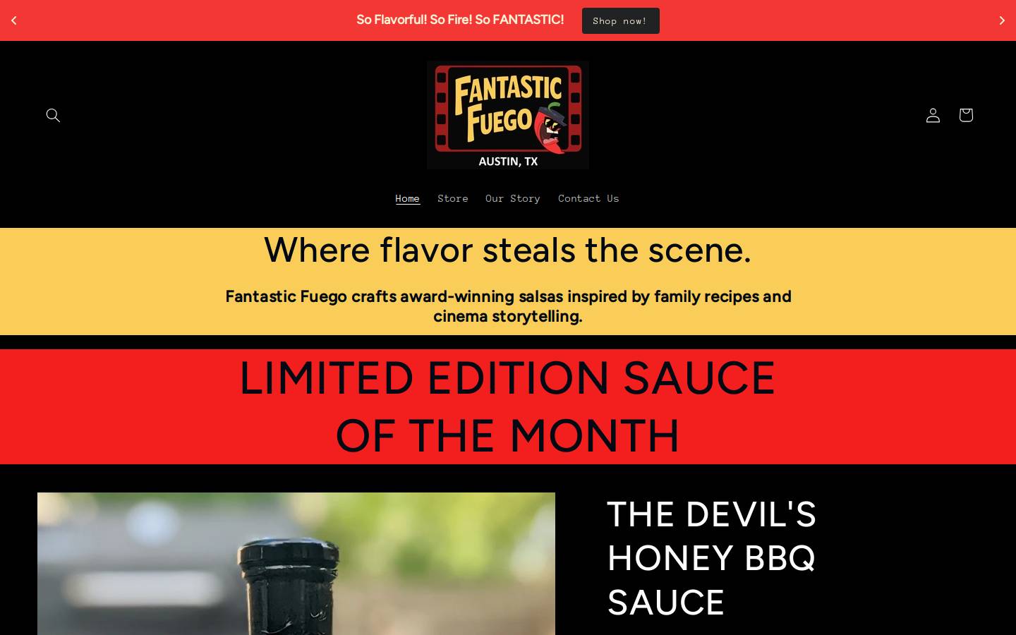 fantasticfuego.com homepage screenshot