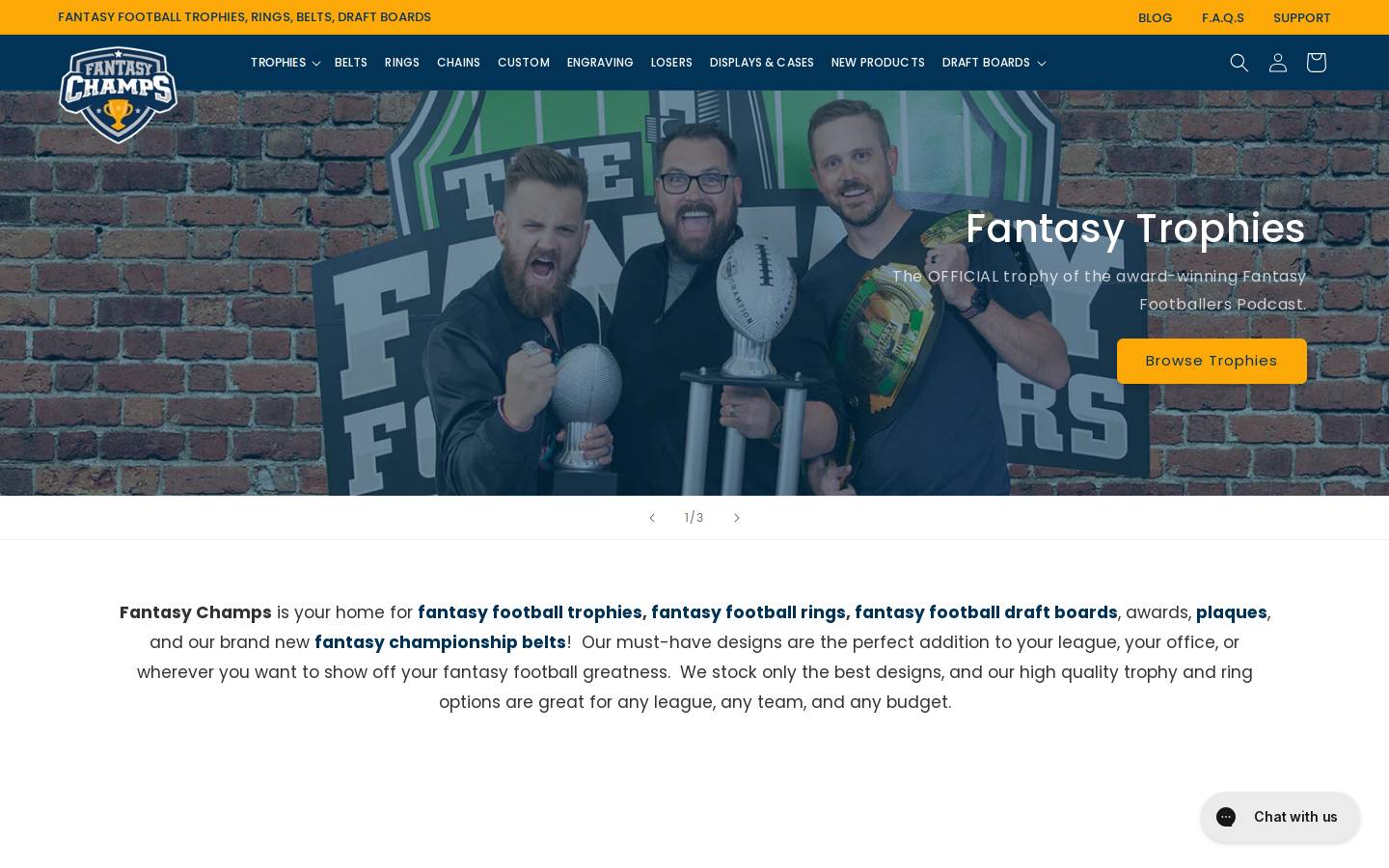 fantasychamps.com homepage screenshot