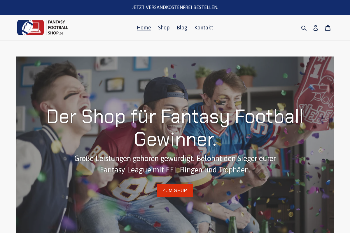 FantasyFootballShop.de homepage screenshot