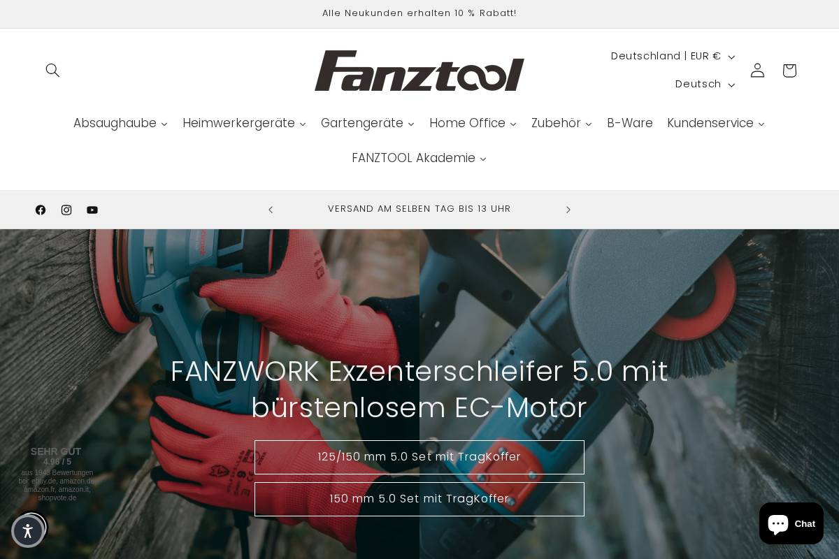 fanztool.de homepage screenshot
