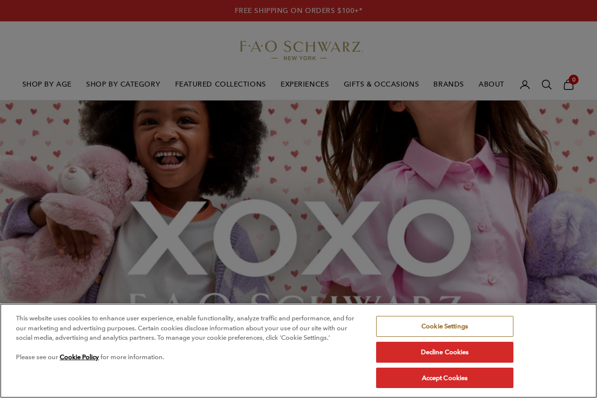 F.A.O. Schwarz homepage screenshot