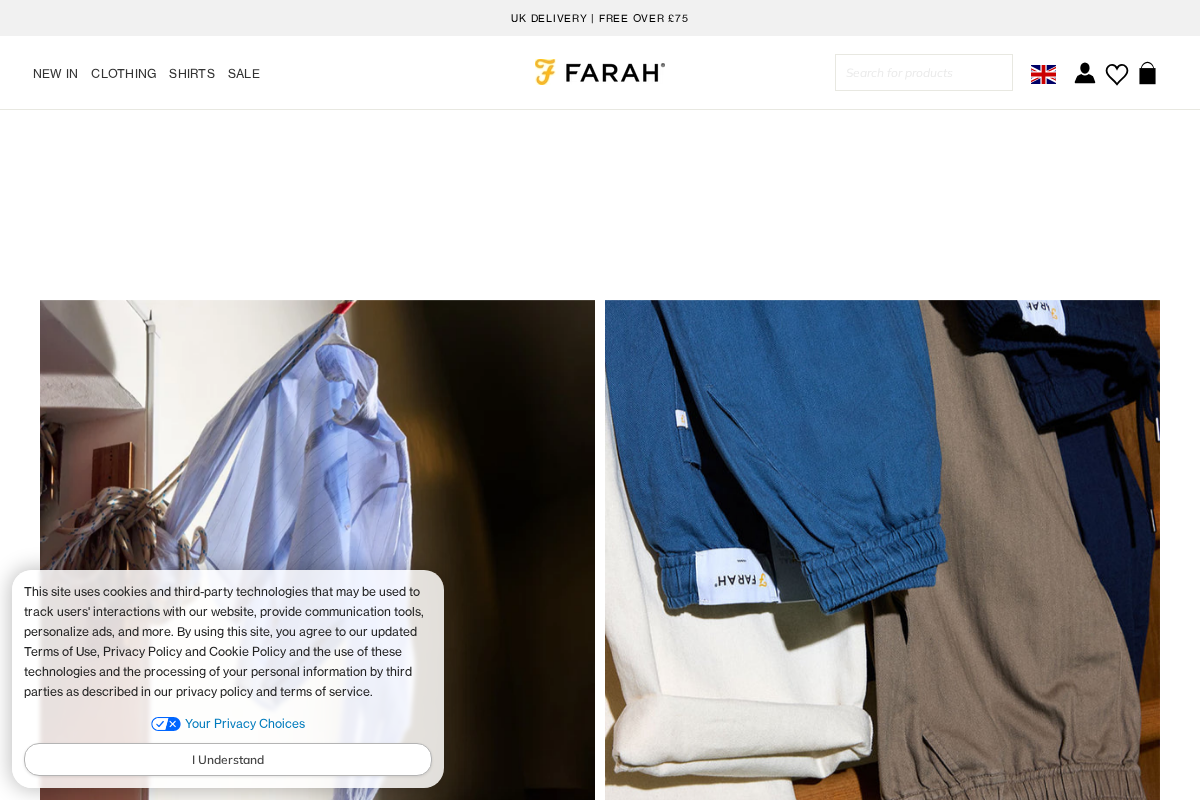 FARAH homepage screenshot