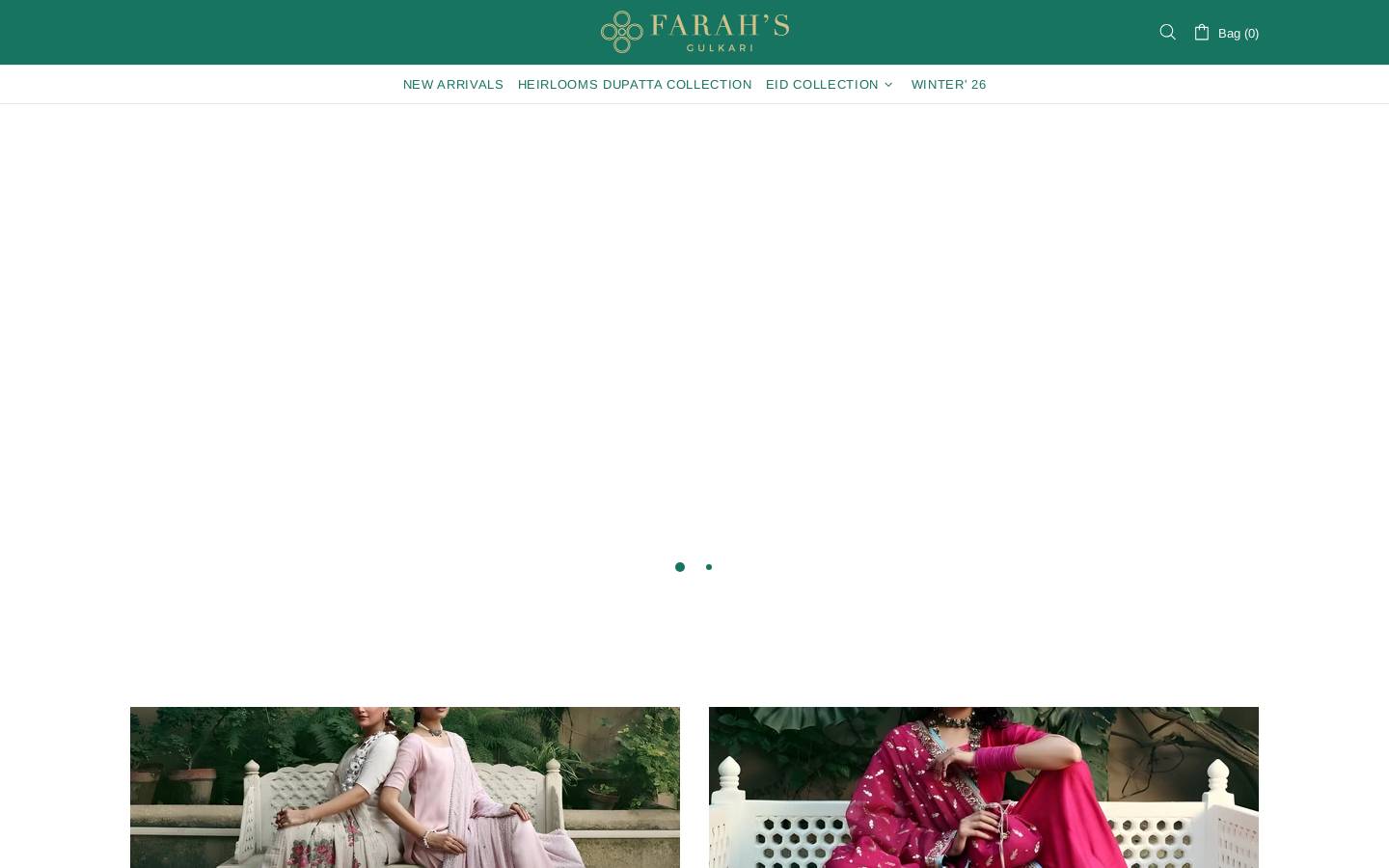 farahsgulkari.com homepage screenshot