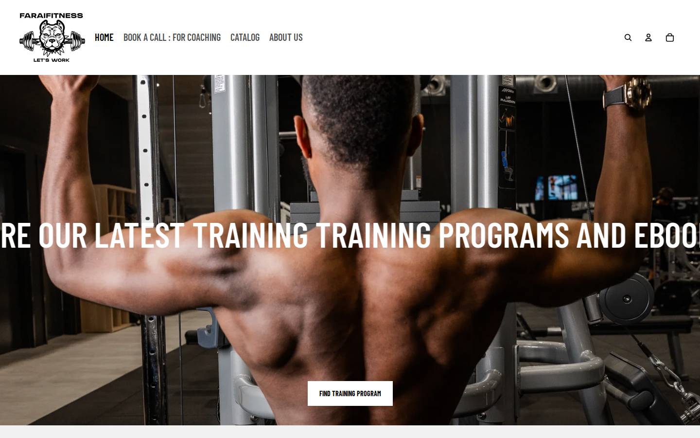 Faraifitness homepage screenshot