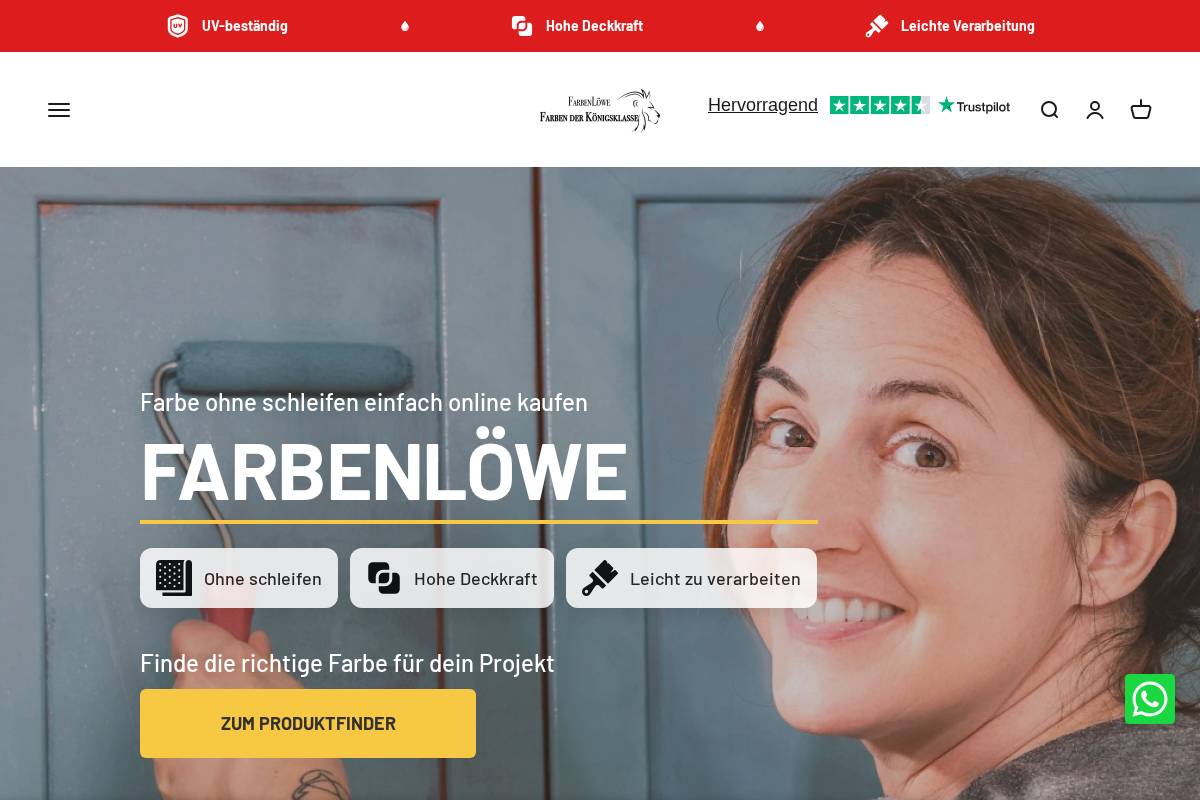 Farben Löwe homepage screenshot