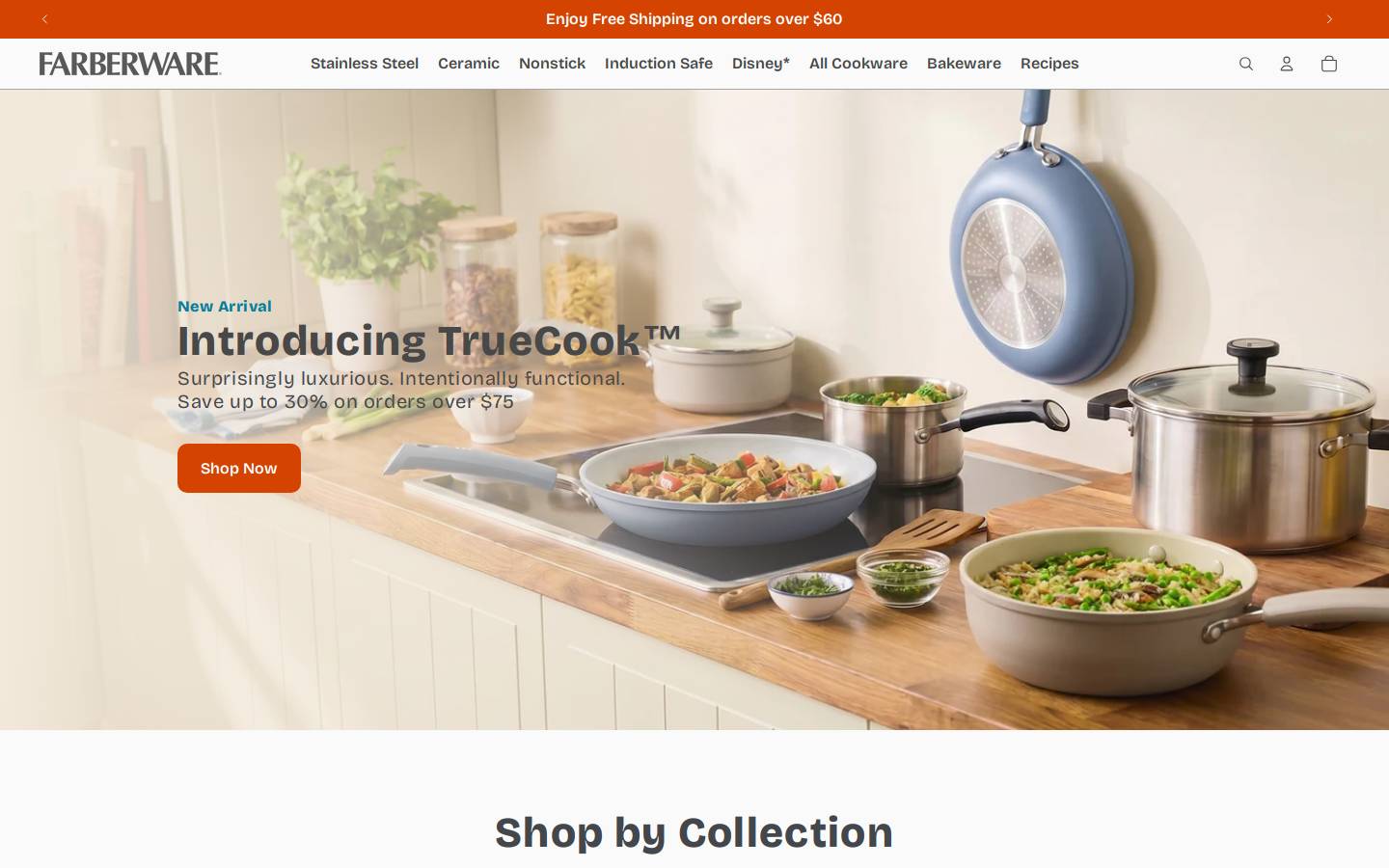 Farberware Cookware homepage screenshot