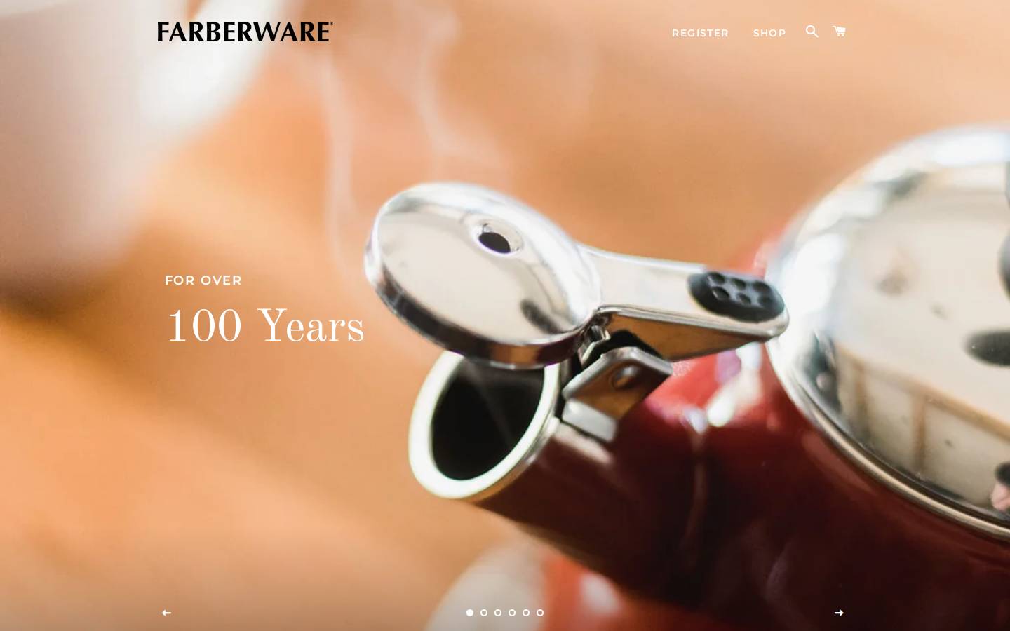 farberwaregoods.com homepage screenshot