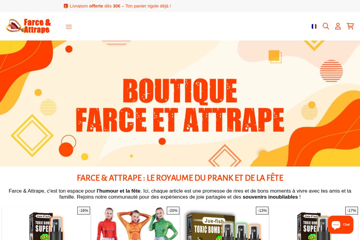 Farce & Attrape homepage screenshot